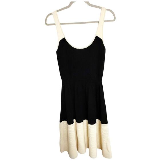 Kate Spade Constance Dress Color Block Knit Wool Black Cream Size Small - Picture 2 of 7